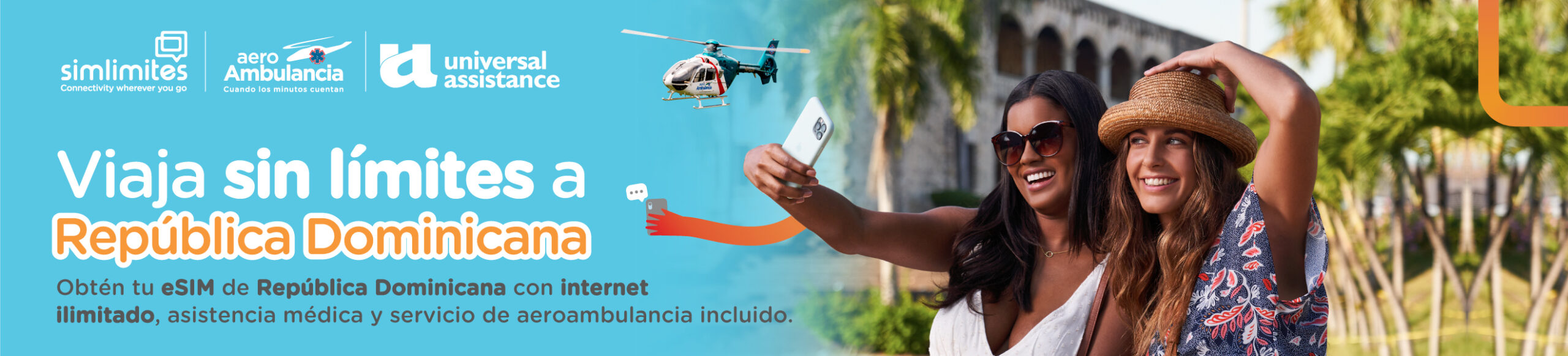 Viaja Conectado con Simlimites - internet para tus viajes. 13 Septeimbre y octubre Simlimites 2025 espanol 2640 x 600 1 scaled