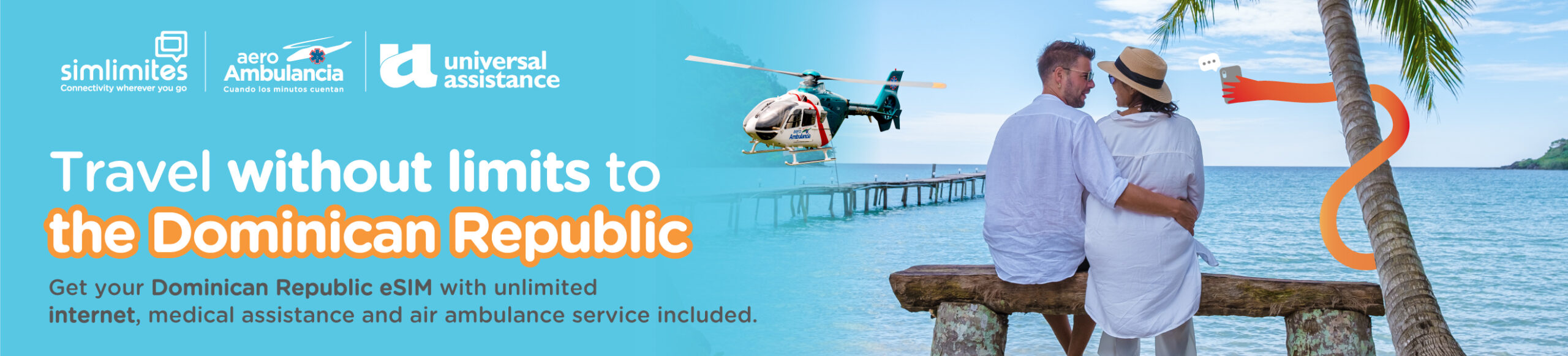 Viaja Conectado con Simlimites - internet para tus viajes. 13 Septeimbre y octubre Simlimites 2025 espanol 2640 x 600 1 scaled